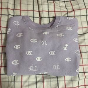 purple champion sweatshirt